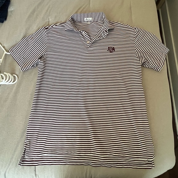 Peter Millar Striped A&M Collared Shirt - Picture 1 of 4